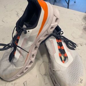 On Running Athletic Shoes - White and Orange